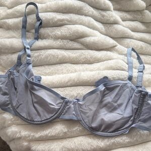Aerie Light Blue Mesh Underwire Bra